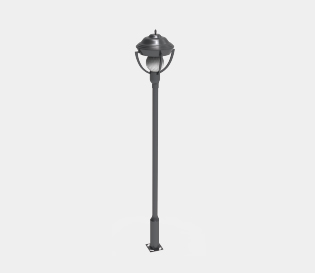 Single headed courtyard lamp