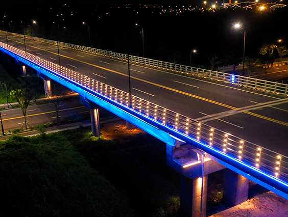 The Taishi Bridge Lighting Celebrates The World Internet Conference In Wuzhen, Jiaxing, China